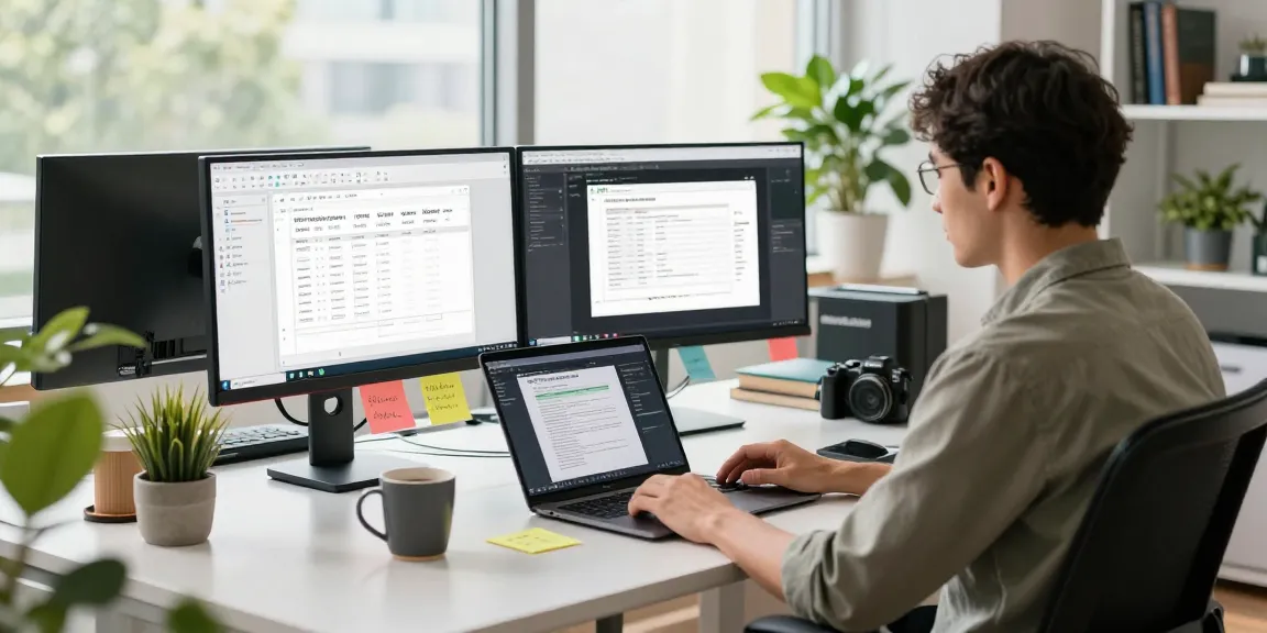 WPS Download interface displayed on monitors in a tech workspace showcasing productivity tools.