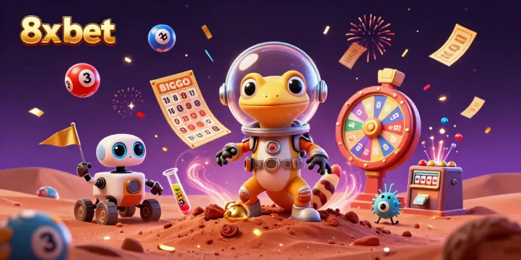 Experience the thrill of 8x bet in a vibrant Martian casino adventure.