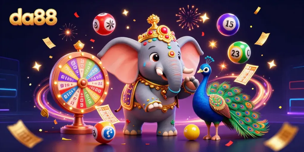 Experience exciting gaming at da88 with vibrant characters and dynamic casino elements.